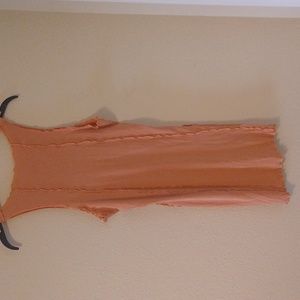 12th Tribe Bailey Rose Orange Lettuce Edge Dress